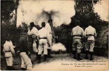 Old postcard military - CHAMBARAN SHOOTING RANGE - short 155 piece (92074)
