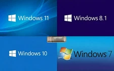 Windows 11/10/8.1/7 Bootable USB 3.0 - Install, Repair, Upgrade - 32GB