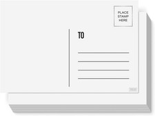 Sweetzer  Orange Blank Postcards for Mailing. 60 White 4x6 6x4 inches,