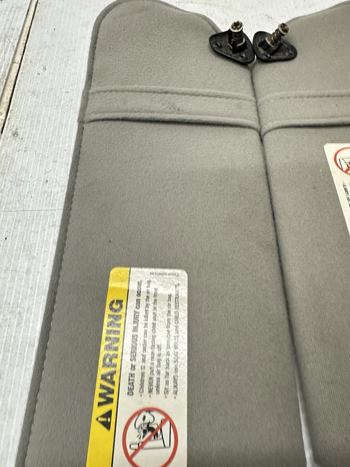 1989-2003 Ford Ranger Mazda Driver Passenger Sun Visor Set Mirror OEM Gray R L - Image 3 of 4