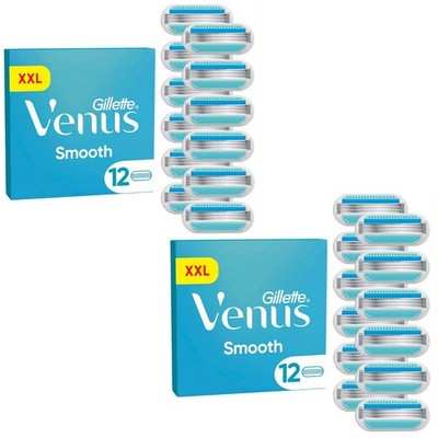 2x 12er Pack Gillette Venus Smooth Rasierklingen / Ersatzklingen 24 Klingen