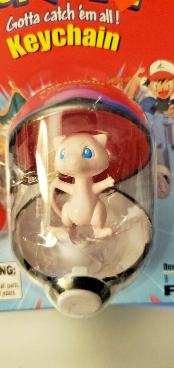 1999 Series 4 Basic Fun Pokemon Mew Keychain with Pokeball ULTRA