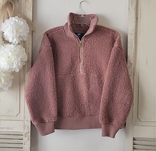 Joy Lab Fleece Sherpa Rose Teddy Coat Women's Size Large