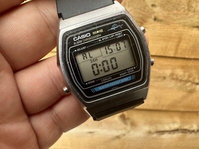 ⭐️ Vintage CASIO W-35 MARLIN 80's STEEL DIGITAL WATCH 248 W35