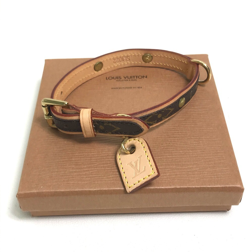 LOUIS VUITTON M58072 Monogram Collier Baxter PM Dog Collar Women's