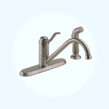 PEERLESS Single Handle Kitchen Faucet with Spray -P188700LF-SS-W