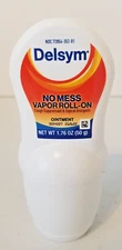 Delsym No Mess Vapor Roll-On Cough Suppressant & Topical Analgesic Exp.11/25