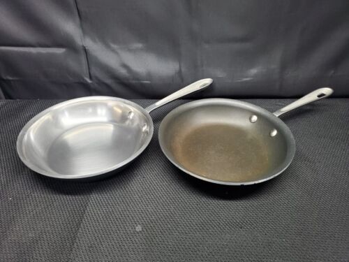 2 All Clad LTD 7.5" Anodized Skillets Stainless Steel and Non-Stick - Picture 1 of 15