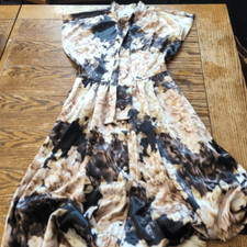 Reformation the collection Bradford silk black &pink floral dress sz 4