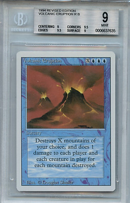 Volcanic 　MTG MTG Revised Volcanic Eruption BGS 9.0 (9) Mint Magic card WOTC