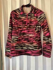 Fila Sport Women's Size Small 1/4 Zip Mock Neck Running Pullover Colorful