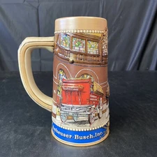 1985 National Historical Landmark Series B Budweiser Clydesdale Beer Stein Mug