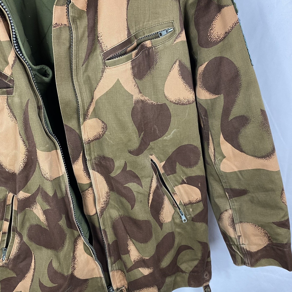 Vintage Hungarian Army Camo Jacket w/ removable liner X-Large Size