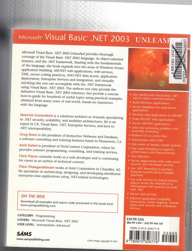 Microsoft Visual Basic .Net 2003: Unleashed, Dunn, Greg,Kalani, Amit,Thangarathi - Picture 2 of 5