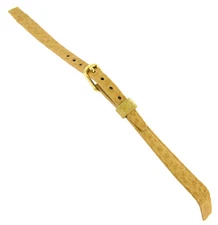 8mm Hirsch Saddle Ladies Tan Genuine Leather Open End Watch Band