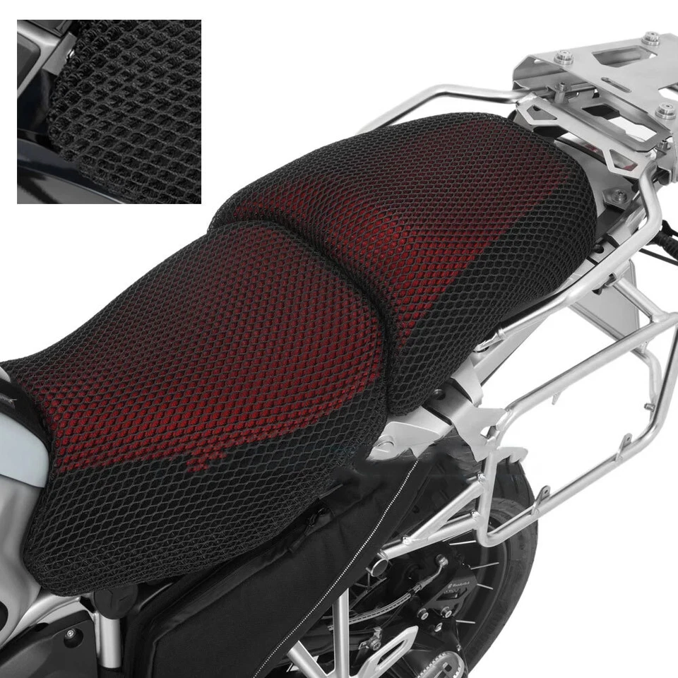 Funda de cojín de asiento de malla 3D para BMW R1200GS ADV 2004-2012 red de malla Foto 3 de 4