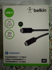 NEW Belkin Thunderbolt 3 USB-C To USB C Data Transfer Cable 1M 3.3ft 20GBps
