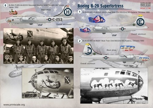 Print Scale 144-008 Waterslide Decal for airplane 1:144 Boeing B29 Superfortress - Bild 14 von 24