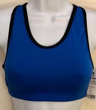 GK ELITE CHEER CROP TOP ADULT SMALL ROYAL BLACK DRYTECH RACERBACK AS NWT 
