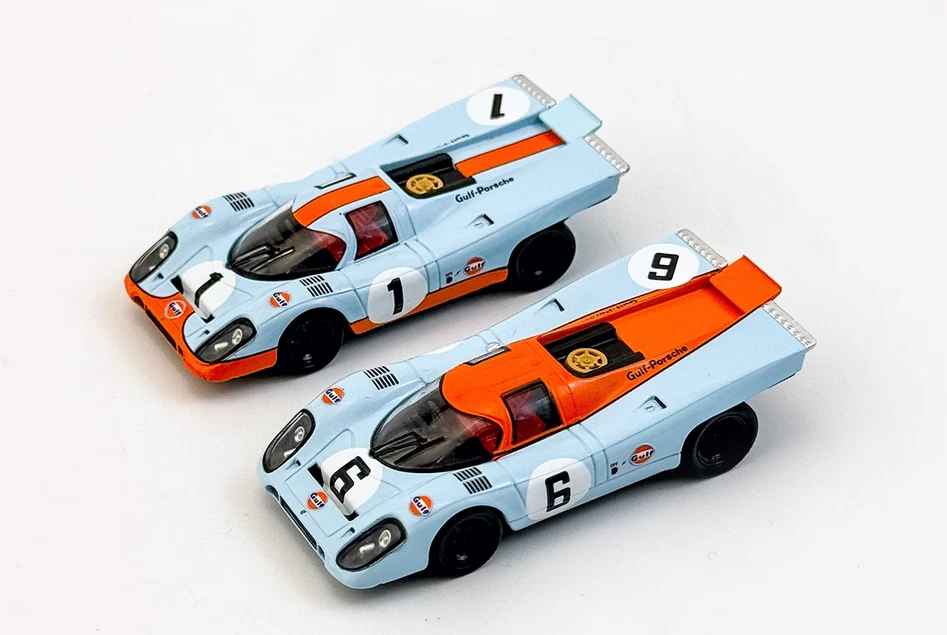 Traje de coche fundido a presión de aleación 1:64 Porsche 917 KH Le Manse GULF Foto 4 de 4
