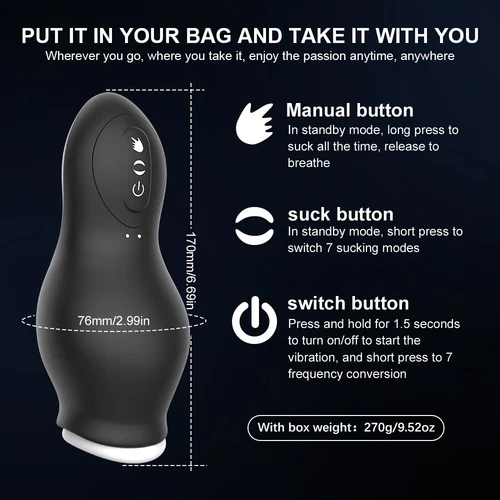 Male Masturbaters Automatic HandsFree Sucking Mastubator Cup Sex Toys for Men - Bild 14 von 15
