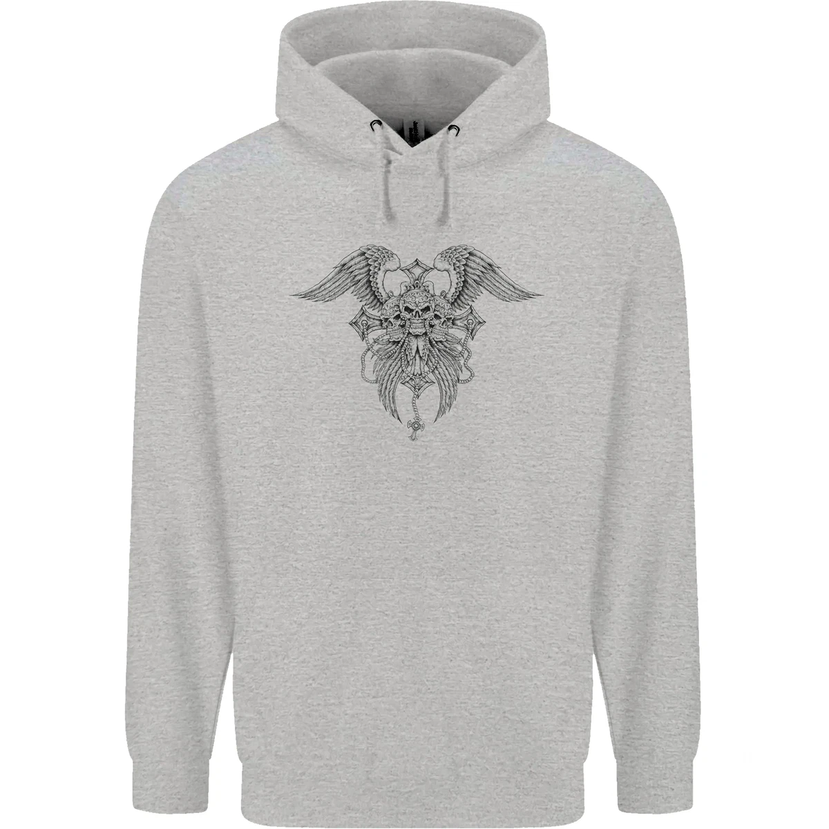 Kebeker Design Angel With Gold Wings Graphic Hoodie – Unisex Pullover Sweater (Men & Women)