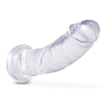 Eden 8'' Realistic Dildo Cock Adult Sex Toy Crystal Clear Soft Suction Cup Base