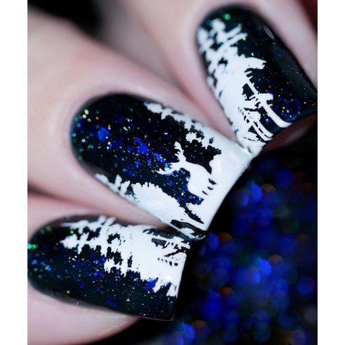 Whats Up Nails A024 Backlit Scenery Stamping Plate For Stamped Nail Art Design - 第 5/13 張圖片