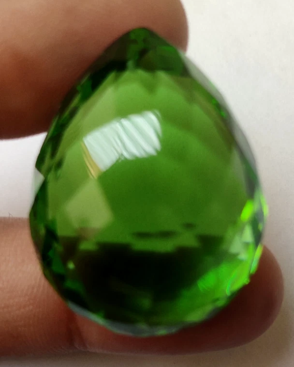 60.35ct. Large Green Moldavite Pear Cut Loose Gemstone Gift for Pendant/Her - Image 3 of 4