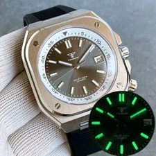 Classic Business Dress Gray Square Men Watch NH35 Automatic Sapphire 10ATM Watch