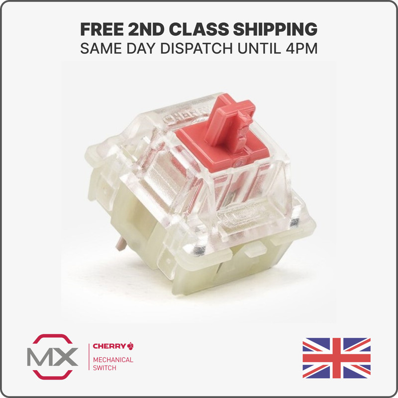 Lubed Cherry MX RGB Silent Red 3 pin Mechanical Switch Replacement Lot