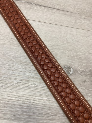Custom Made Leather Belt 55” Without Buckle Bruce Cheaney Gainesville Texas TX - Picture 5 of 10