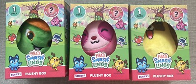 LOT OF 3 Pinata Smashlings Series 1 Plushy Boxes