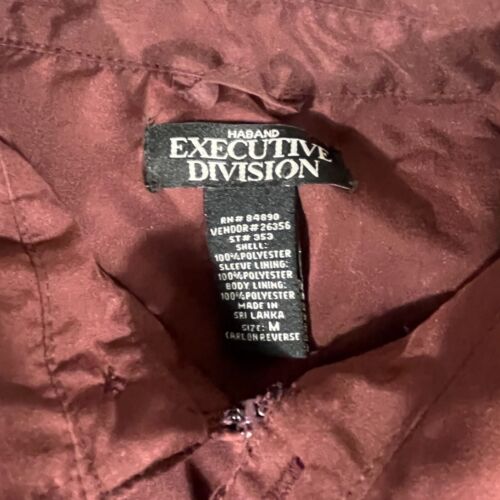 Vtg Haband Jacket Mens Medium Red Full Zip Bomber Executive Division Retro 90s - Picture 2 of 11