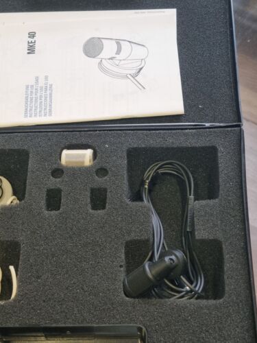 Microfono Levalier Sennheiser MKE40-4 connettore TQG a 3 pin mini Canon COMPLETO - Foto 4 di 9