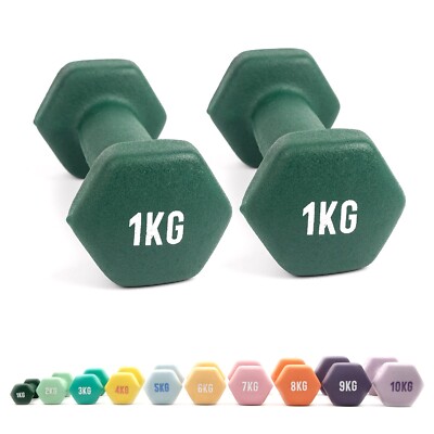 Hantelgewichte 1-10kg Paar Hanteln Fitness Neopren Gusseisen Heim Fitnessstudio