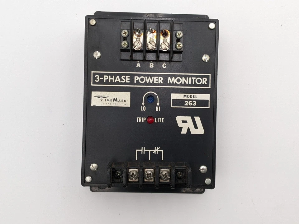 Time Mark Corporation C263 3-Phase Monitor 380-480V Adjustable 10A 240 VAC Black - Image 3 of 4