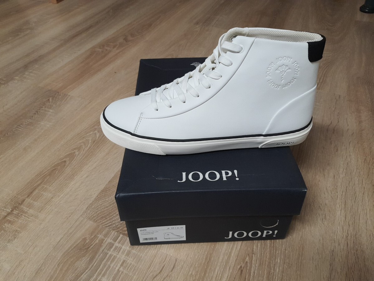 Joop Pura Ice Hi Herren weißer Leder Sneaker 44 NEU OVP 159,95€