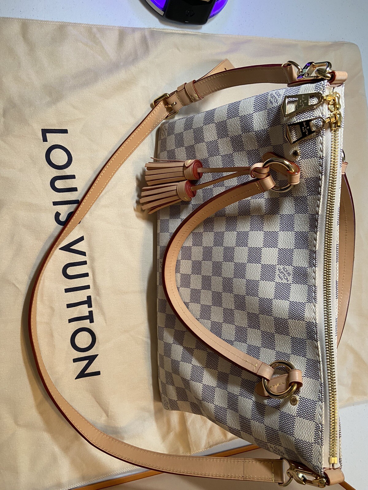 louis vuittons handbags damier white eBay