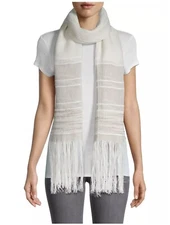 NWT Rag & Bone $195 Kara Playa Striped Linen Blend Scarf