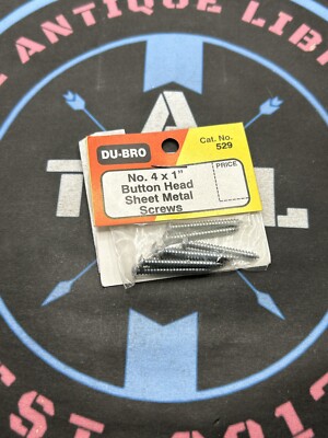 Du-Bro /Dubro. 529 No. 4 x 1'' Button Head Sheet Metal Screws