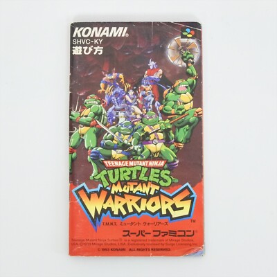 Teenage Mutant Ninja TURTLES MUTANT WARRIORS TMNT Super Famicom