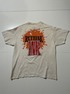 Liquitex Acrylic Paint Rethink Ink 2 Sided Graphic Painting Art White T-Shirt