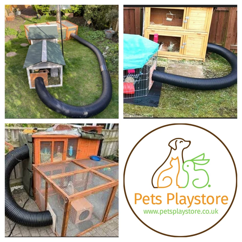 RWAF Approved Rabbit Tunnel, Flexible 6 inch & 8 inch Runaround Play Tunnel - Image 1 of 4