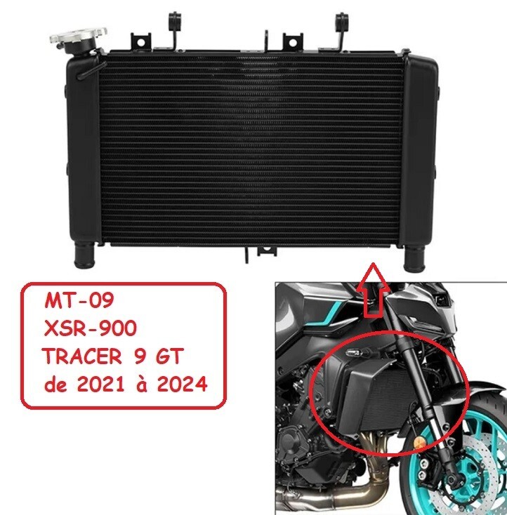 Radiateur MT-09 SP refroidissement optimal pour moteur CP3 2021-2025