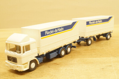 HO 1:87 Wiking 57050 MAN F 90 Wechselpritsche Lastzug   '' Riedel De Haen ''