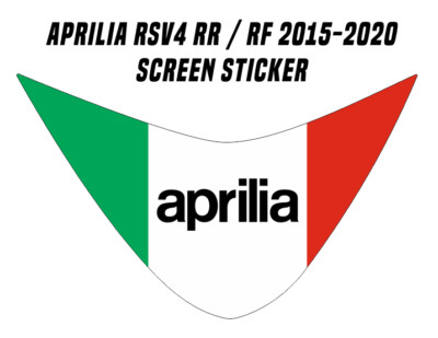 Windscreen Sticker Decal for Aprilia RSV4 (Sticks on outside of screen) 15-2020