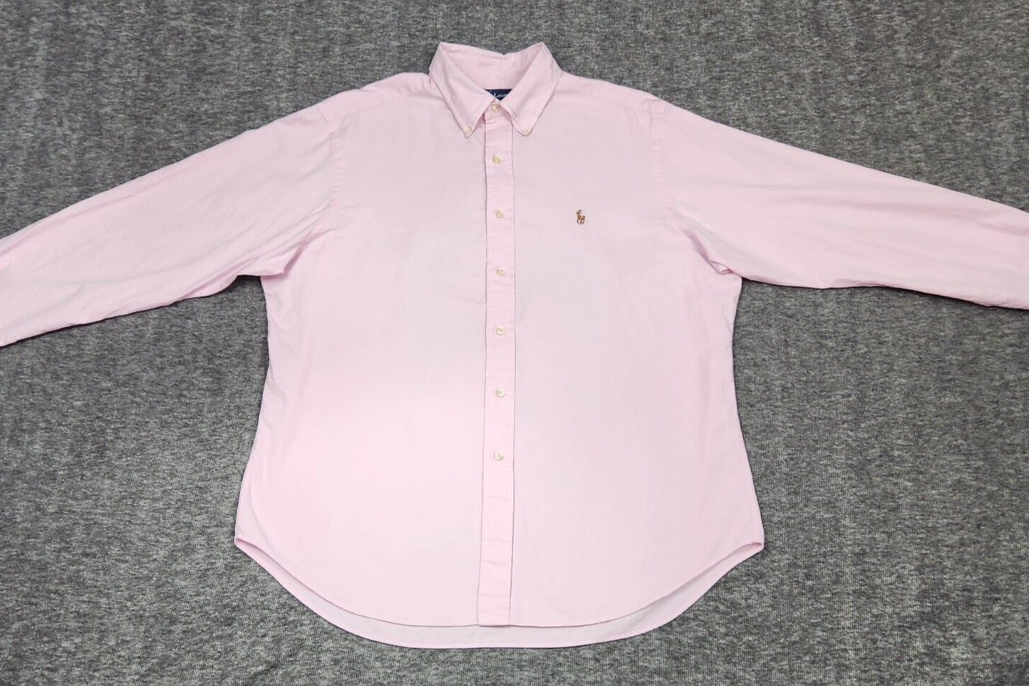 Camicia Ralph Lauren vintage uomo grande rosa nuda pony country club ufficio dapper