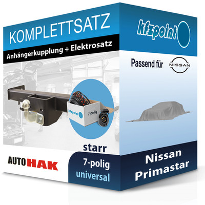 AUTO HAK Anhängekupplung starr und E-Satz 7polig für Nissan Primastar 06-16 neu