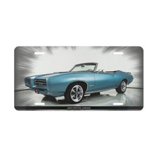 Iconic 1969 Pontiac Gto Lemans Convertible Classic Vanity Plate - Stunning